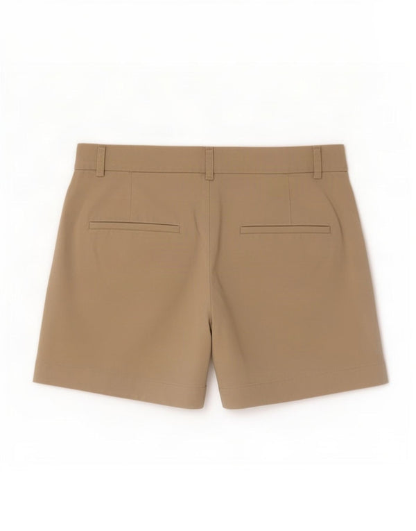 Zara Shorts feminino casual pegged médio W28 algodão bege