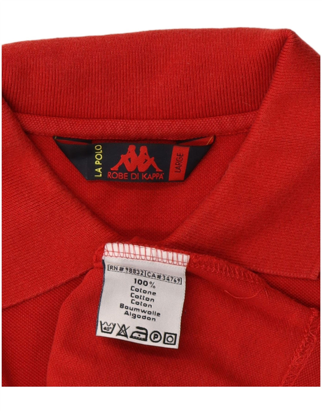 Camisa polo masculina KAPPA grande algodão vermelho