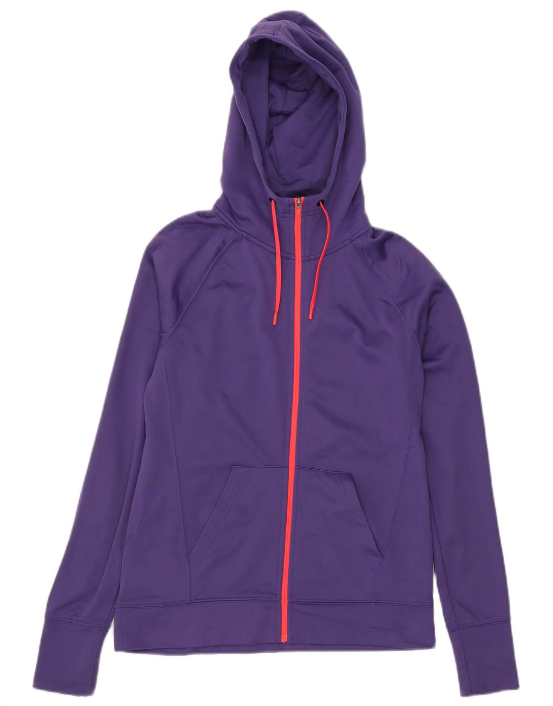 Suéter feminino Champion com capuz e zíper UK 10 pequeno poliéster roxo