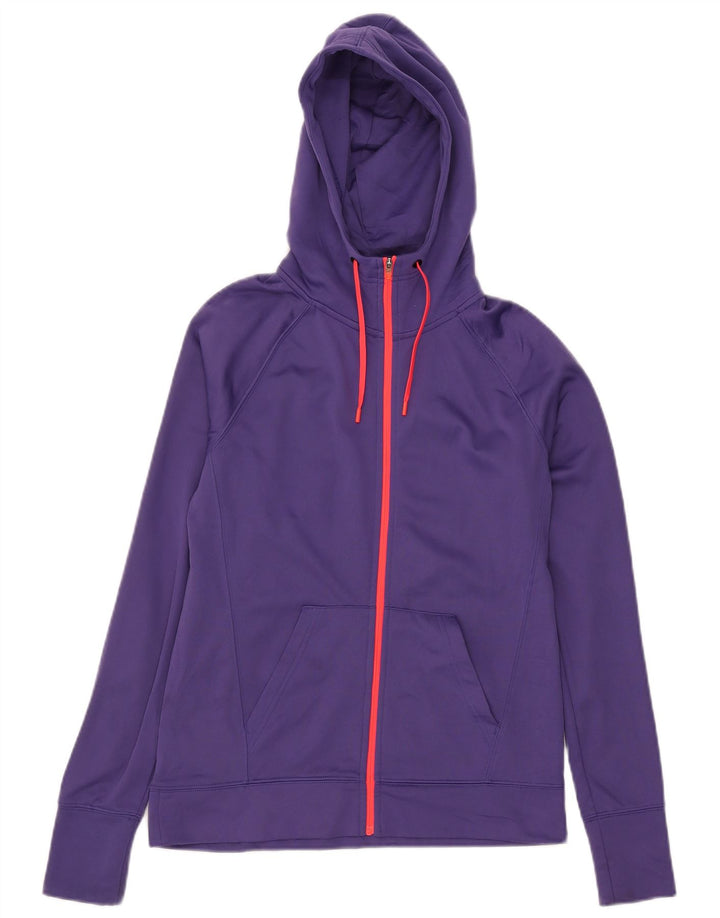 Suéter feminino Champion com capuz e zíper UK 10 pequeno poliéster roxo