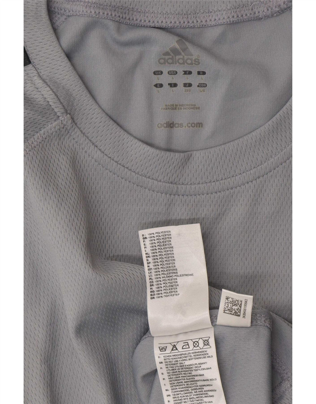 Camiseta Adidas Masculina Climalite Graphic Top Grande Cinza Poliéster