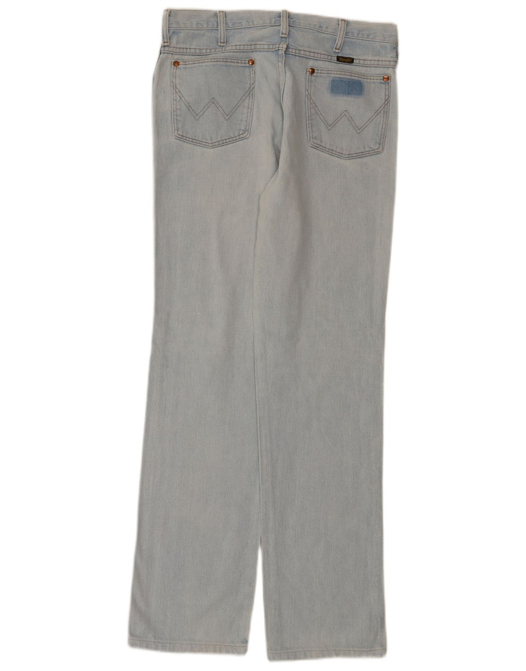 Wrangler Mens Straight Jeans W33 L34 Azul Algodão