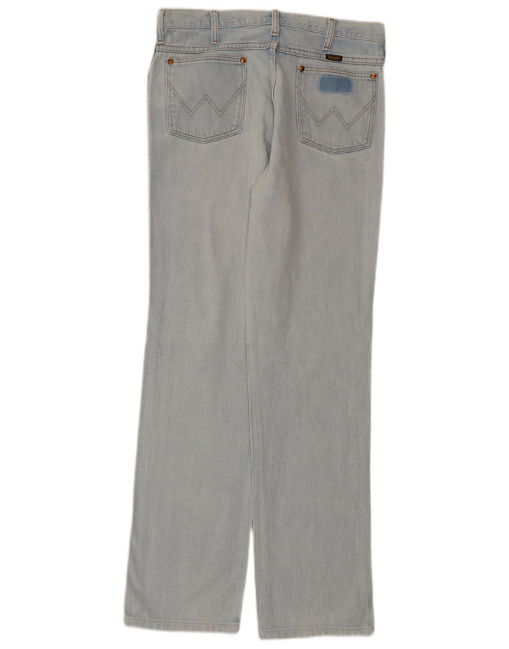Wrangler Mens Straight Jeans W33 L34 Azul Algodão