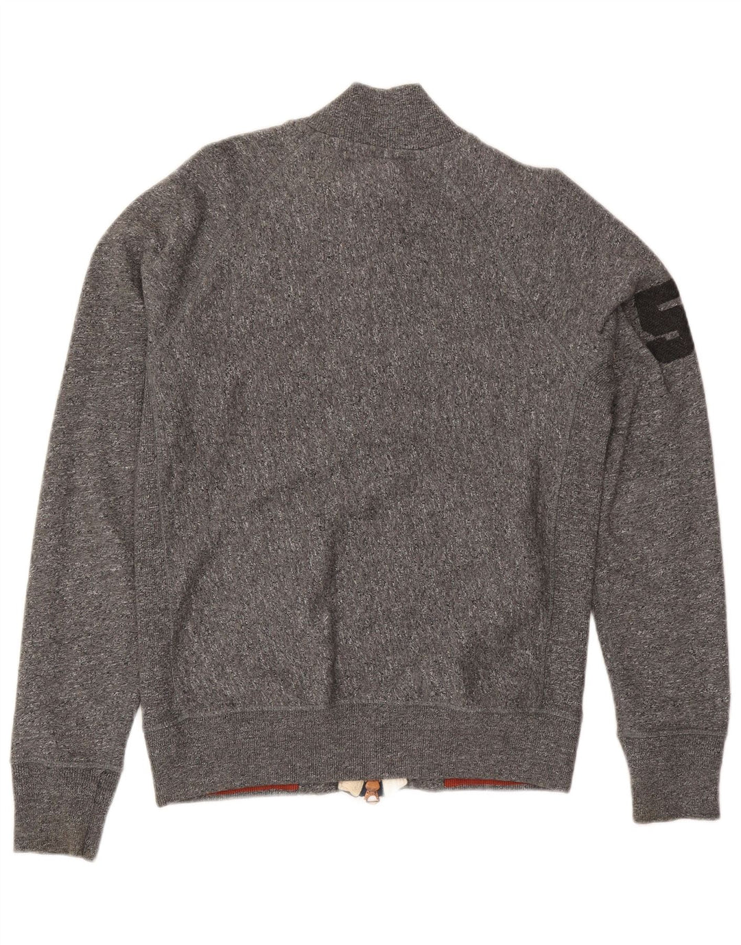 Superdry Mens Graphic Tracksuit Top Jacket Grande Algodão Cinza
