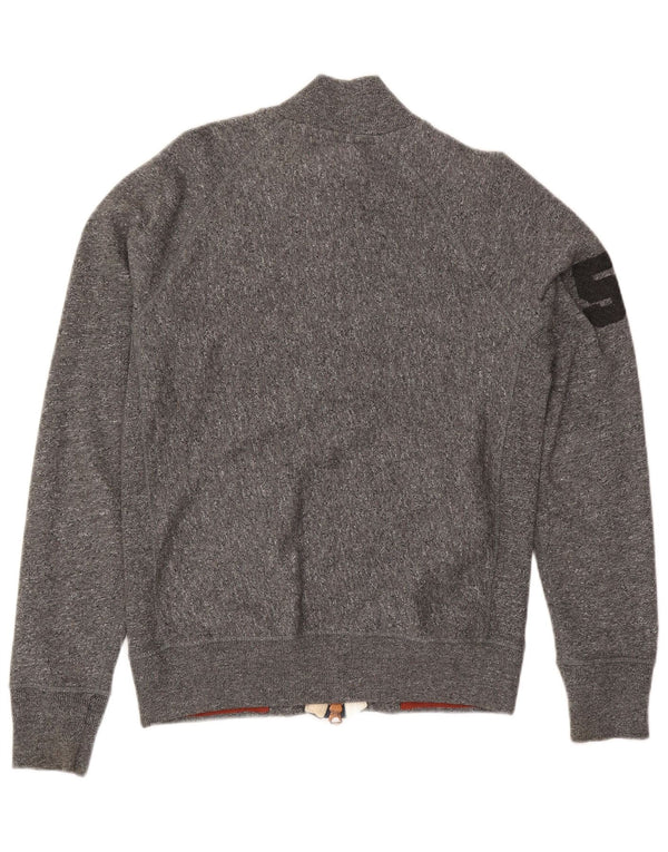 Superdry Mens Graphic Tracksuit Top Jacket Grande Algodão Cinza