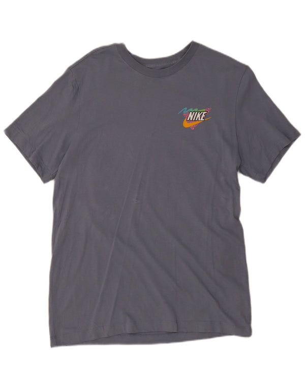 Camiseta gráfica feminina Nike UK 14 grande algodão cinza