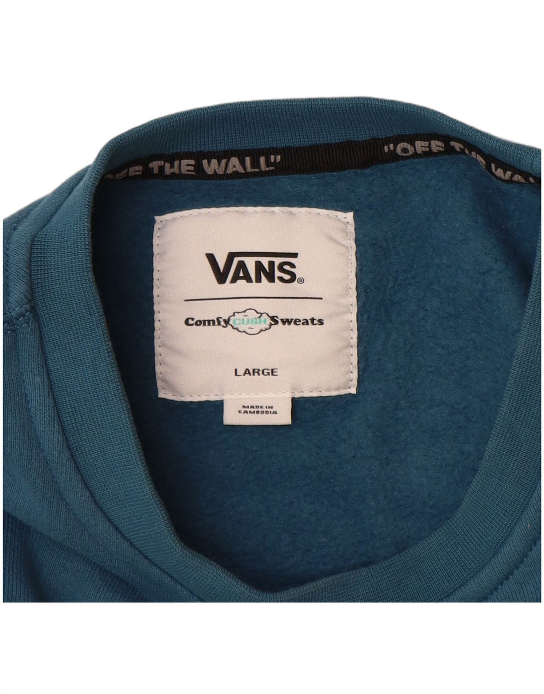 VANS moletom masculino jumper grande algodão azul