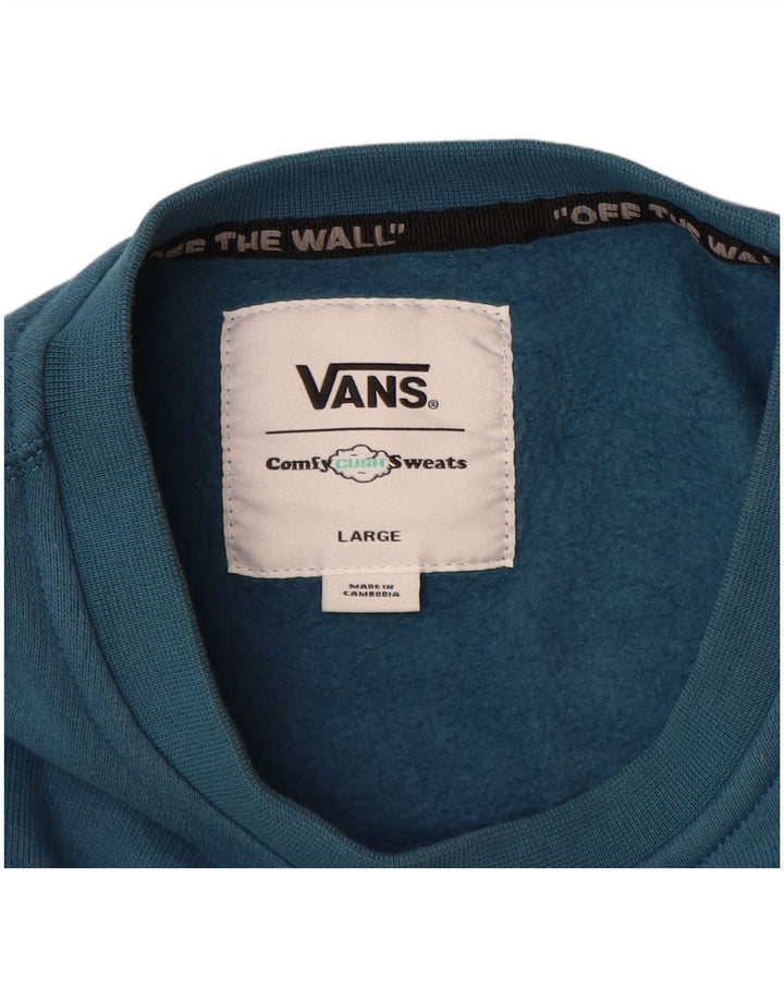 VANS moletom masculino jumper grande algodão azul