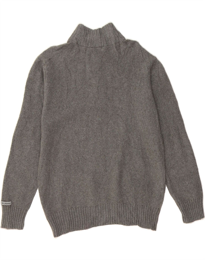 COLUMBIA Womens Zip Neck Jumper Sweater UK 18 XL Grey Cotton Vintage Columbia and Second-Hand Columbia from Messina Hembry 