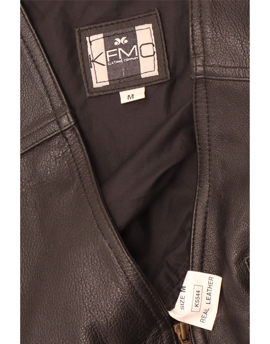 Colete masculino vintage de couro regular médio couro preto