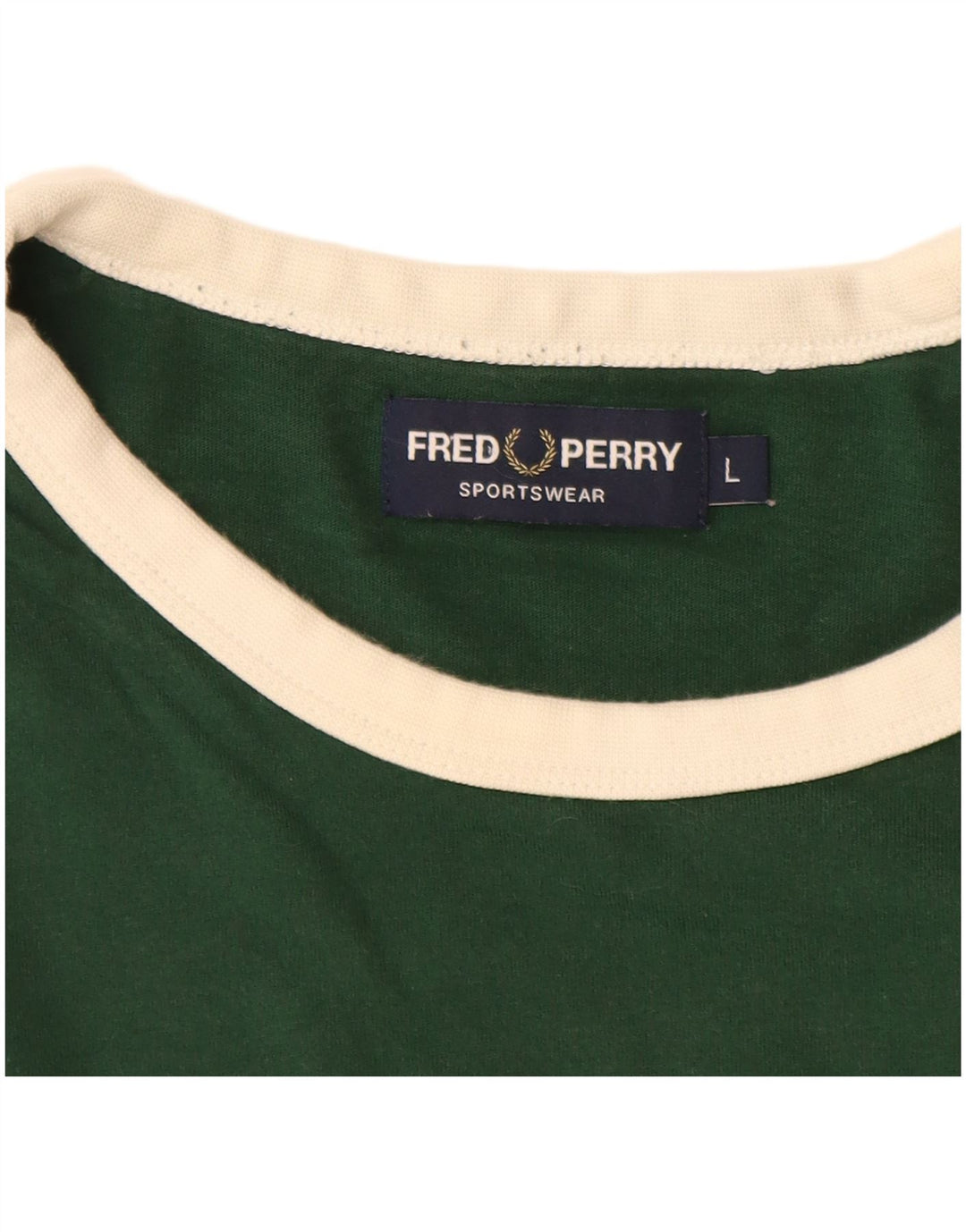 Camiseta gráfica masculina FRED PERRY Top grande de algodão colorido verde