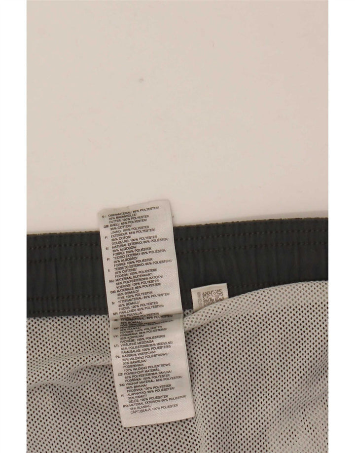 Shorts de natação masculino Adidas grande poliéster xadrez cinza