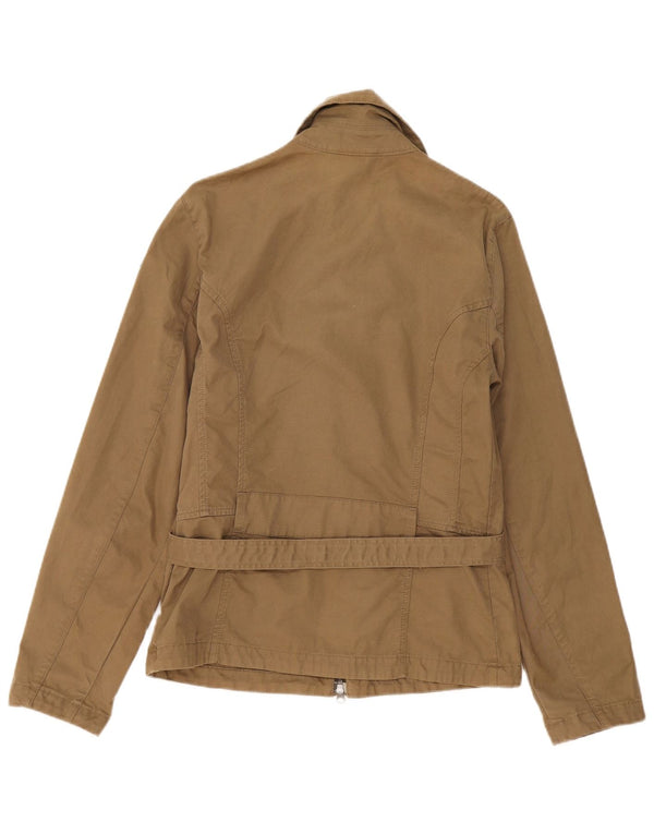 Jaqueta utilitária geográfica feminina Napapijri UK 18 XL algodão cáqui