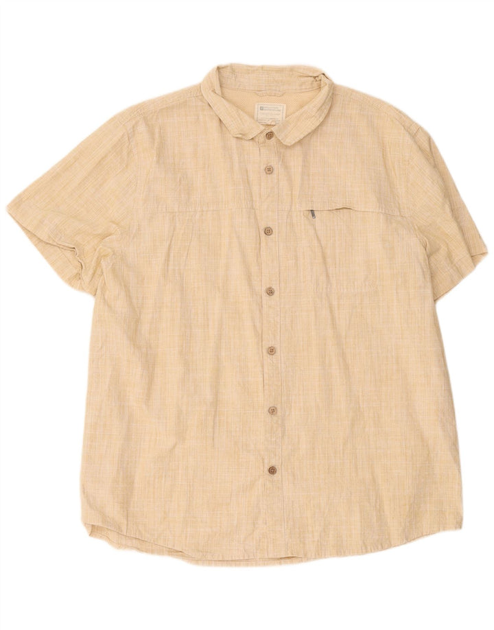 Camisa masculina de manga curta 2XL poliéster bege da Mountain Warehouse