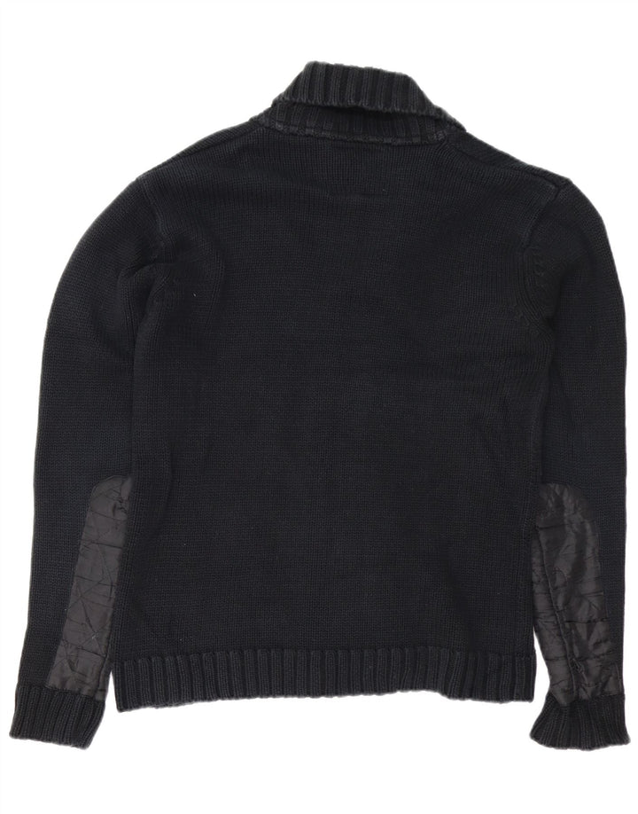 Suéter cardigã masculino JACK & JONES grande algodão preto