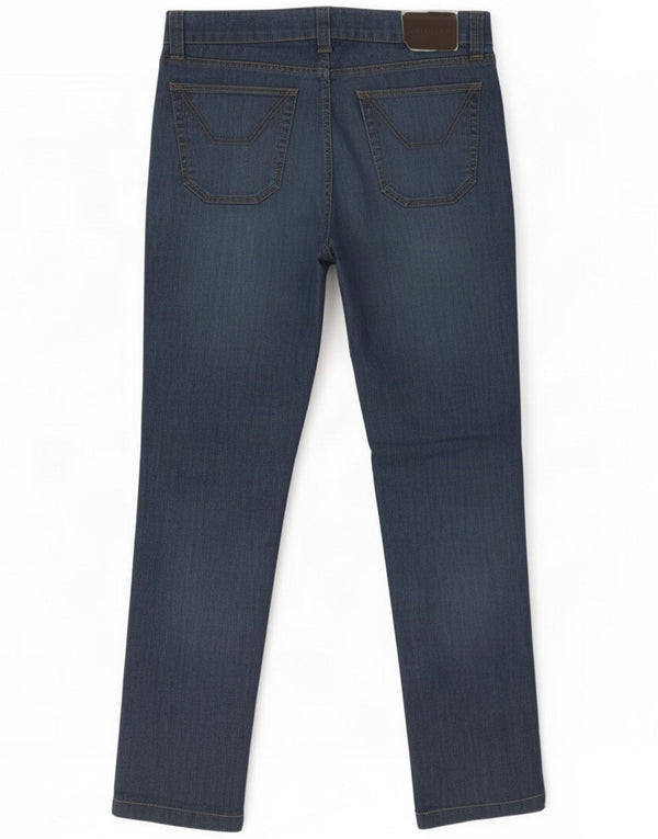 Jeckerson Mens Slim Jeans W36 L32 Azul marinho Colourblock Algodão