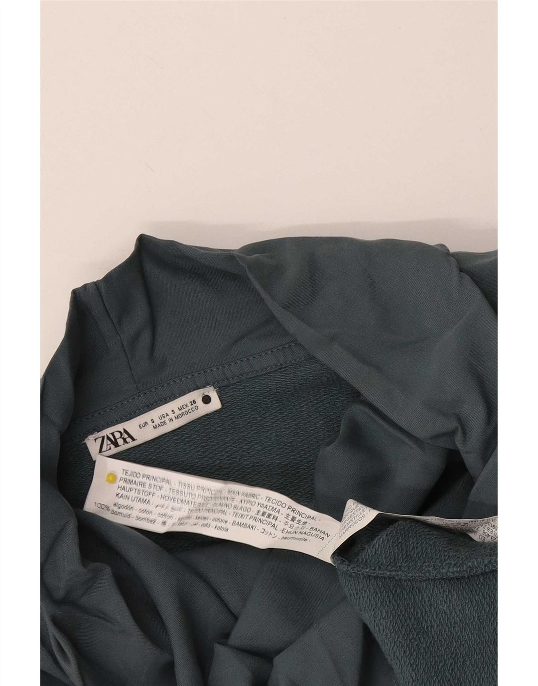 Zara moletom feminino oversized jumper UK 10 pequeno algodão cinza