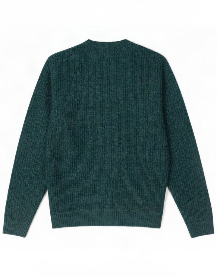 Suéter masculino Marks & Spencer com gola canoa acrílico verde médio