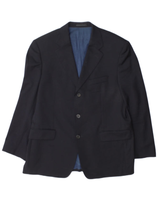 Jaqueta Blazer Masculina Hugo Boss com 3 Botões Reino Unido 38 Azul Marinho Médio