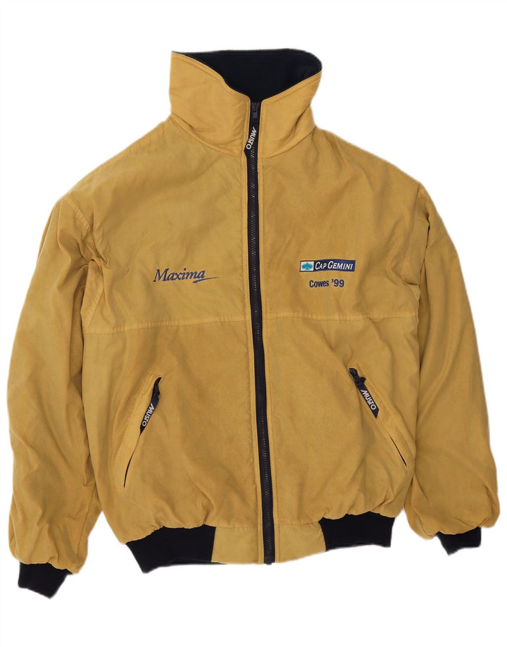 Musto Mens Graphic Bomber Jacket UK 38 Poliéster Amarelo Médio Náutico