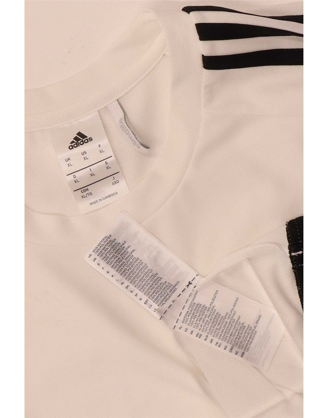 Adidas Masculino Climalite Camiseta Top XL Branco Colourblock Poliéster