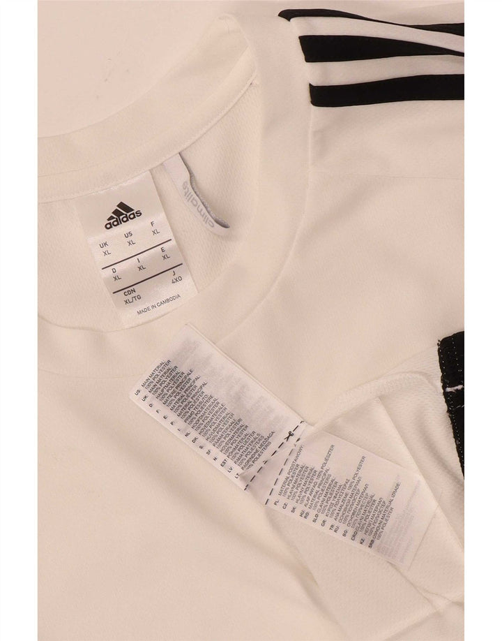 Adidas Masculino Climalite Camiseta Top XL Branco Colourblock Poliéster