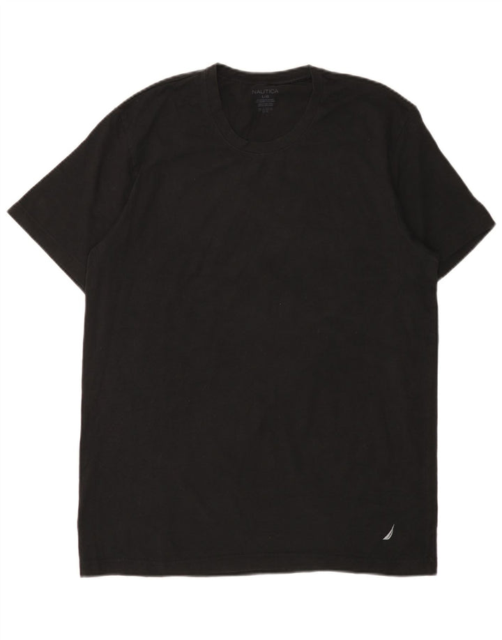 Camiseta masculina NAUTICA top grande algodão preto