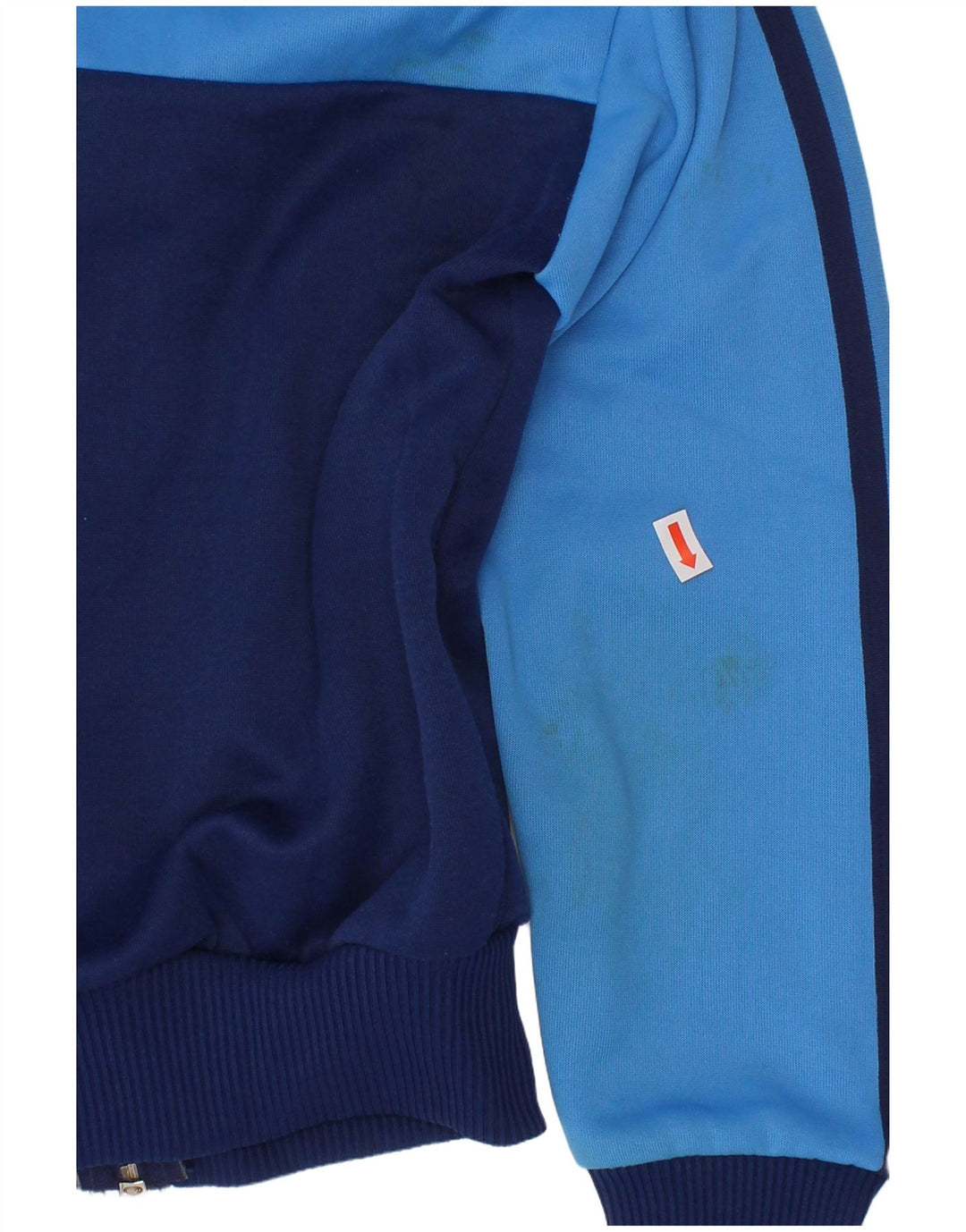 ADIDAS Meninos Tracksuit Top Jacket 9-10 Anos Azul Marinho Colorblock