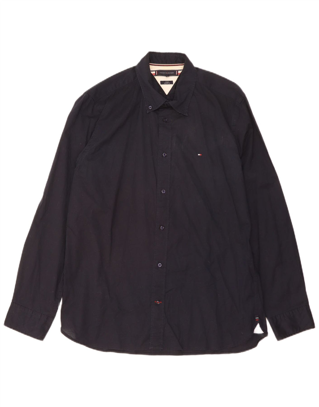 Camisa masculina TOMMY HILFIGER regular fit grande algodão azul marinho