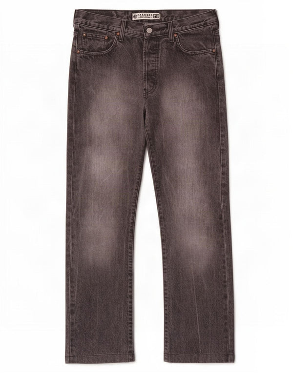 Carrera Mens Straight Jeans W34 L30 Cinza Algodão