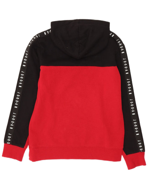 Suéter com capuz gráfico Jordan Boys 13-14 anos XL preto colorblock algodão