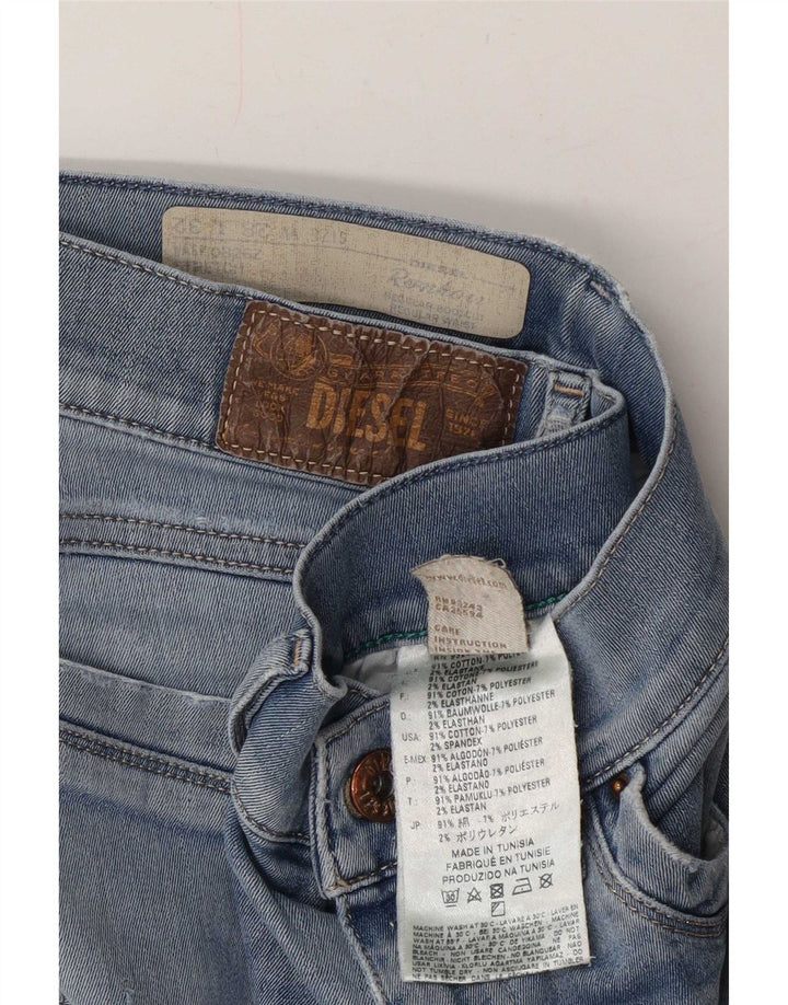 Diesel Feminino Ronhoir Regular Bootcut Jeans W28 L32 Azul Algodão