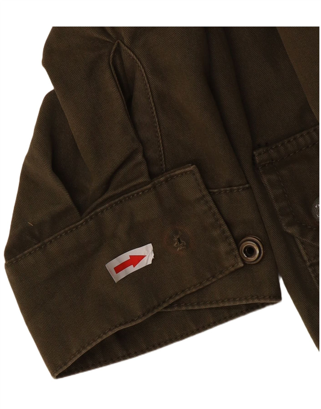 Jaqueta militar superdimensionada feminina TOPSHOP Reino Unido 10 algodão cáqui pequeno
