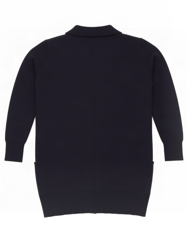 Marks & Spencer Suéter feminino Longline Open Cardigan Reino Unido 6 XS Azul marinho