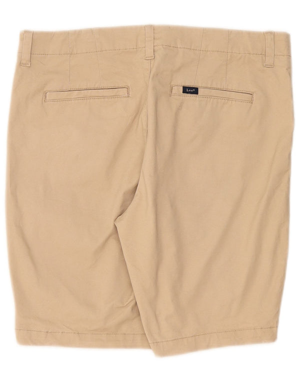 Lee Shorts feminino casual US 12 grande W34 algodão bege