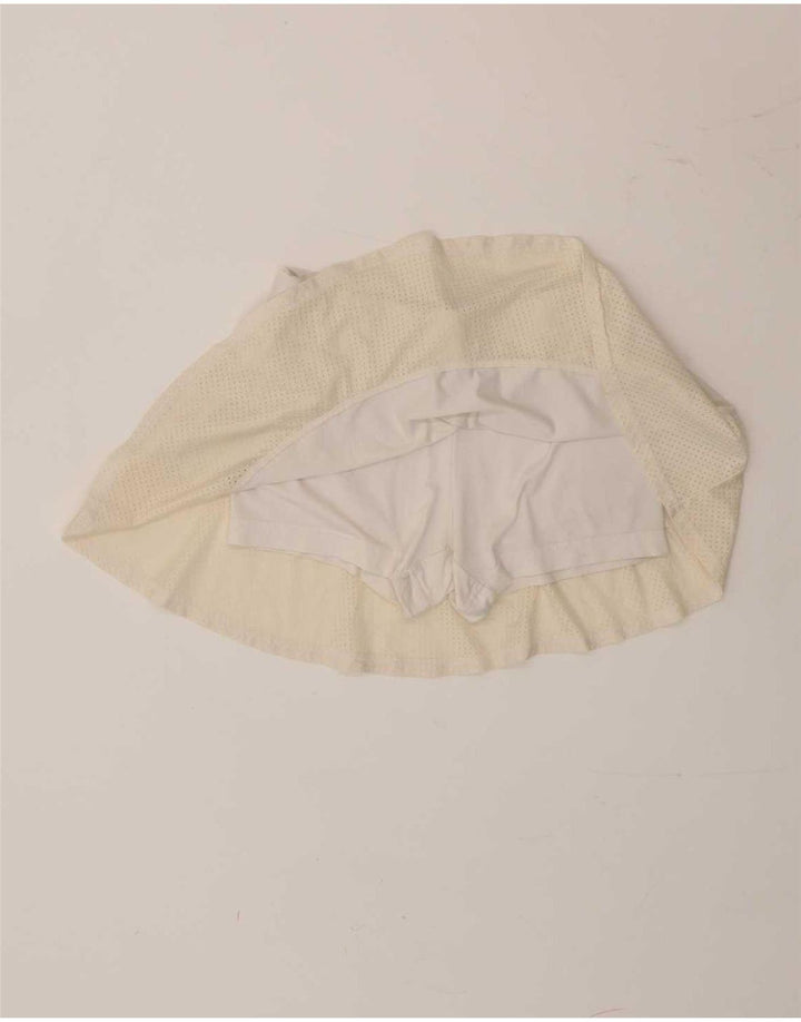 Adidas Womens Skort UK 12/14 Médio Branco Colorblock