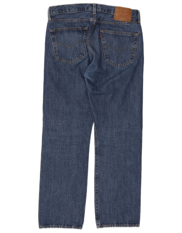 Levi's Masculino 501 Straight Jeans W33 L30 Azul Algodão