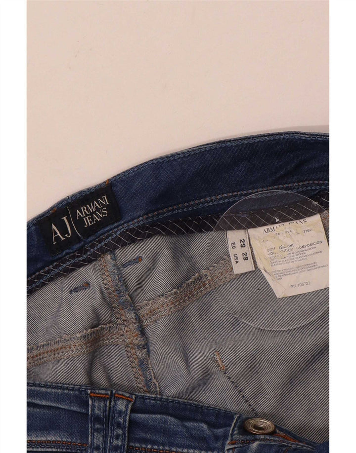 Calça Jeans Slim Feminina Armani W29 L29 Azul