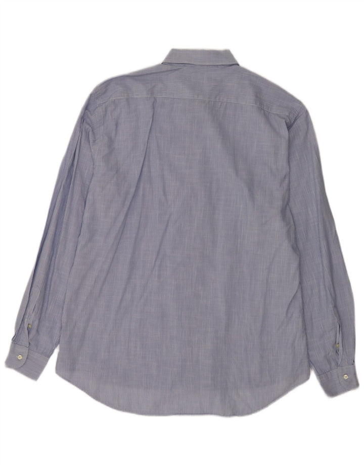 Camisa masculina Etro tamanho 43 grande algodão listrado azul