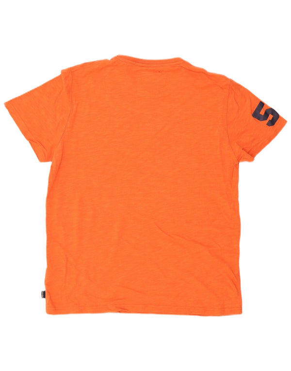Camiseta gráfica masculina Superdry Top 2XL algodão laranja