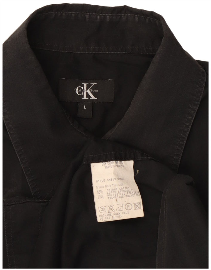 Camisa masculina CALVIN KLEIN grande algodão preto