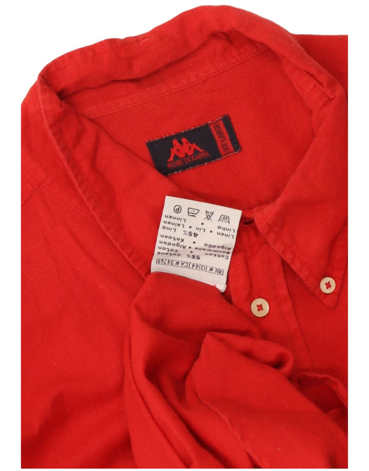 Camisa masculina de manga curta Kappa 2XL algodão vermelho