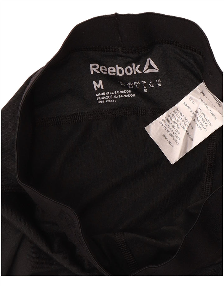 Leggings masculinas REEBOK Graphic Capri médio preto poliéster