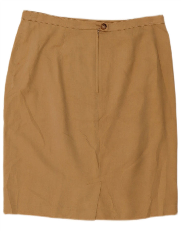 Saia lápis feminina vintage W34 grande bege