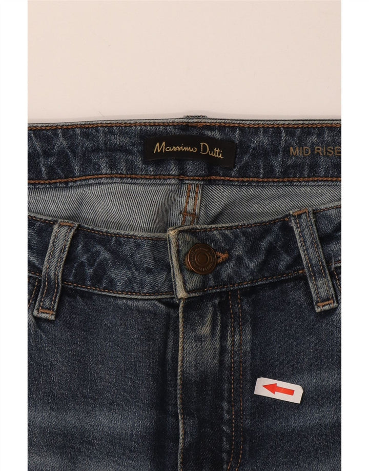 Jeans feminino Massimo Dutti Cigarette Straight EU 42 Grande W32 L27 Azul