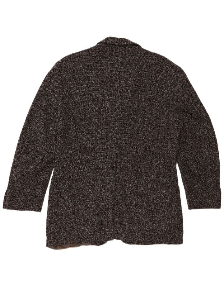 Jaqueta masculina TRUSSARDI Milano Longline Blazer IT 48 cinza médio manchado