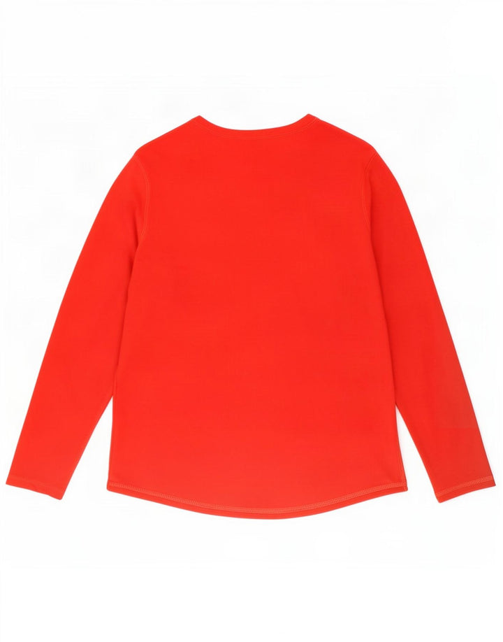 Top gráfico feminino Marks & Spencer manga comprida Reino Unido 16 grande algodão vermelho