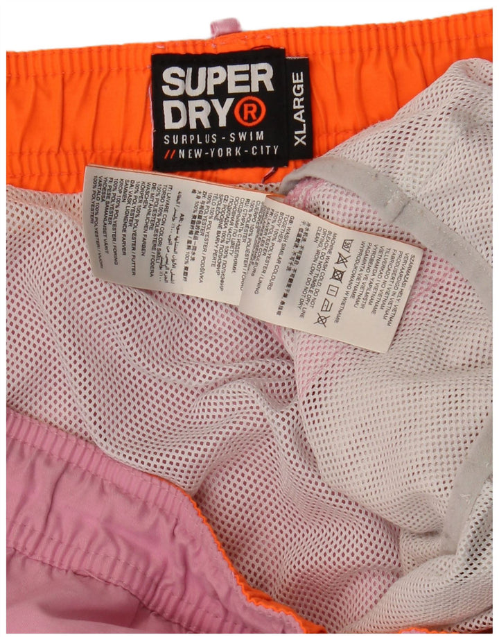 Calções de banho masculinos Superdry XL poliéster rosa