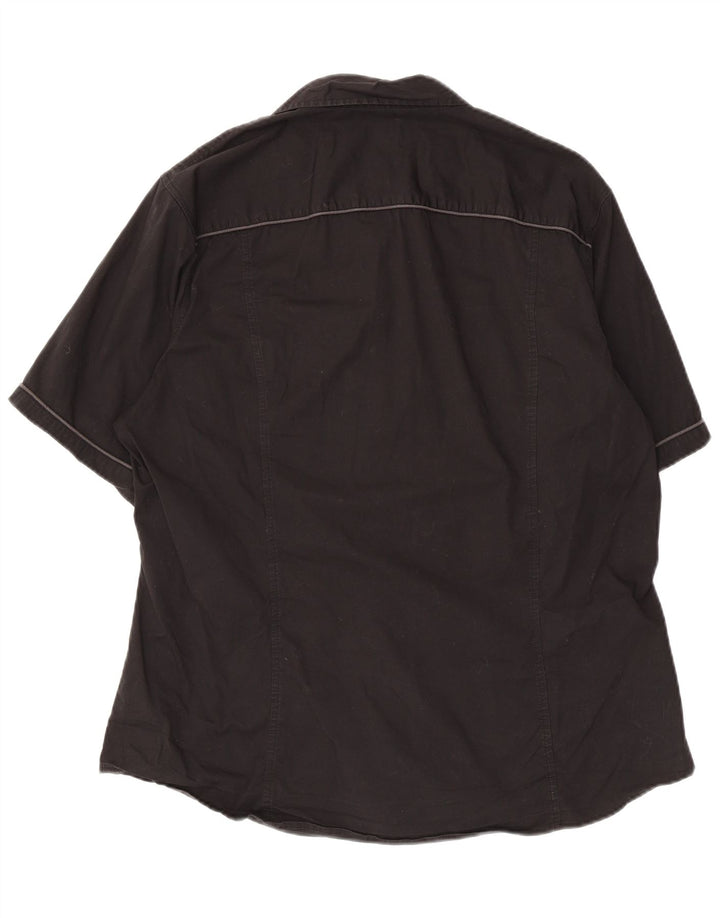 Camisa masculina de manga curta Calvin Klein Jeans 2XL algodão preto