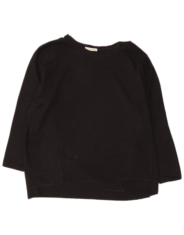 Zara moletom feminino oversized jumper UK 10 pequeno preto